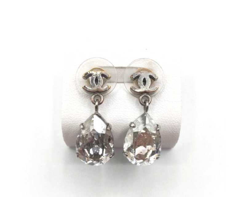 シャネル買取 ココマーク ラインストーン ピアス